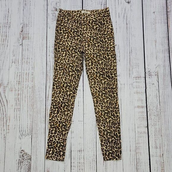 WE THE FREE Women's Size 24 Funky & Boho Cheetah High Rise Cropped Skinny Pants - Picture 1 of 6